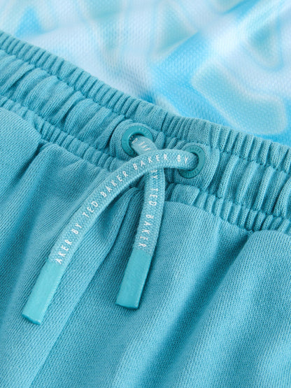 Baker by Ted Baker Oversized Ombre Blue T-Shirt and Shorts Set image 8