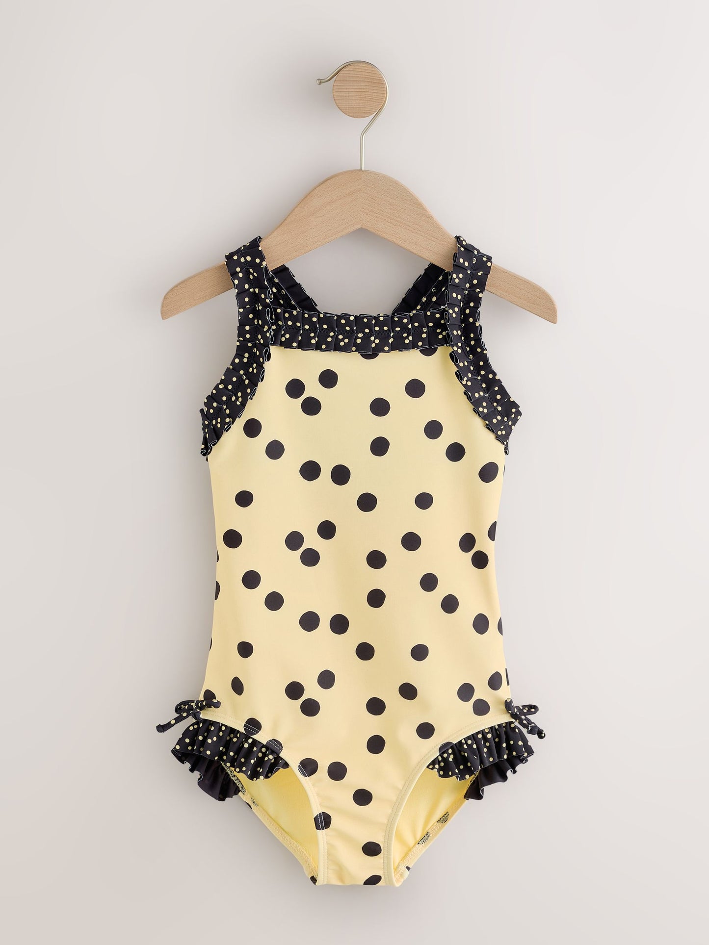 Dsiney Kidz - Yellow/Black Polka Dot Ruffle Swimsuit (3-16yrs) image 5