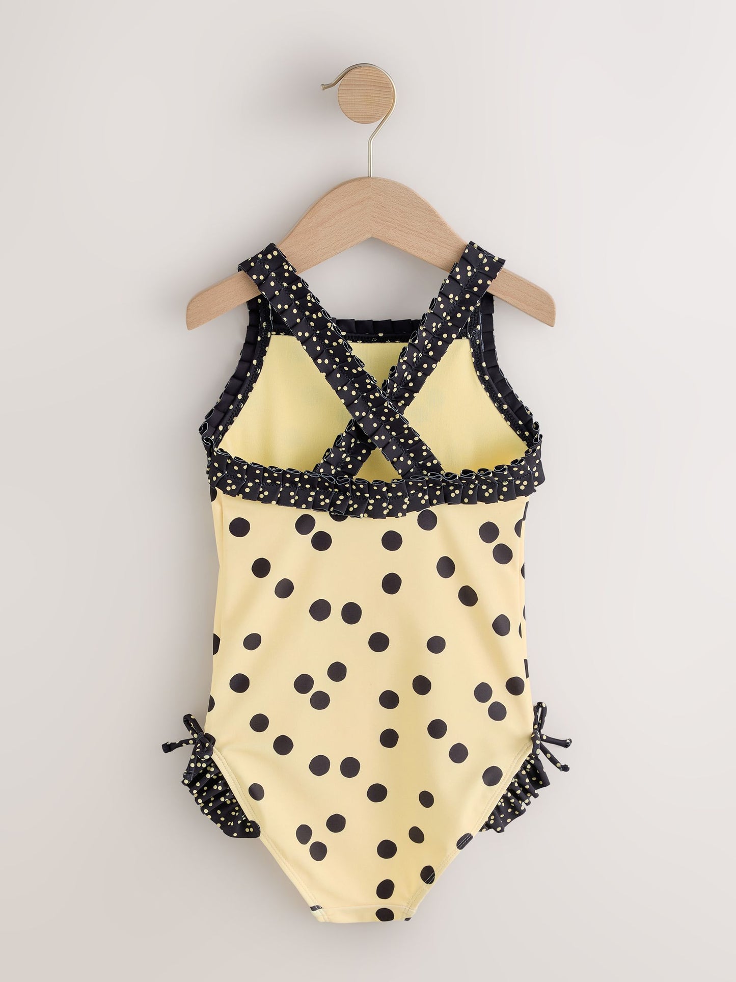 Dsiney Kidz - Yellow/Black Polka Dot Ruffle Swimsuit (3-16yrs) image 6