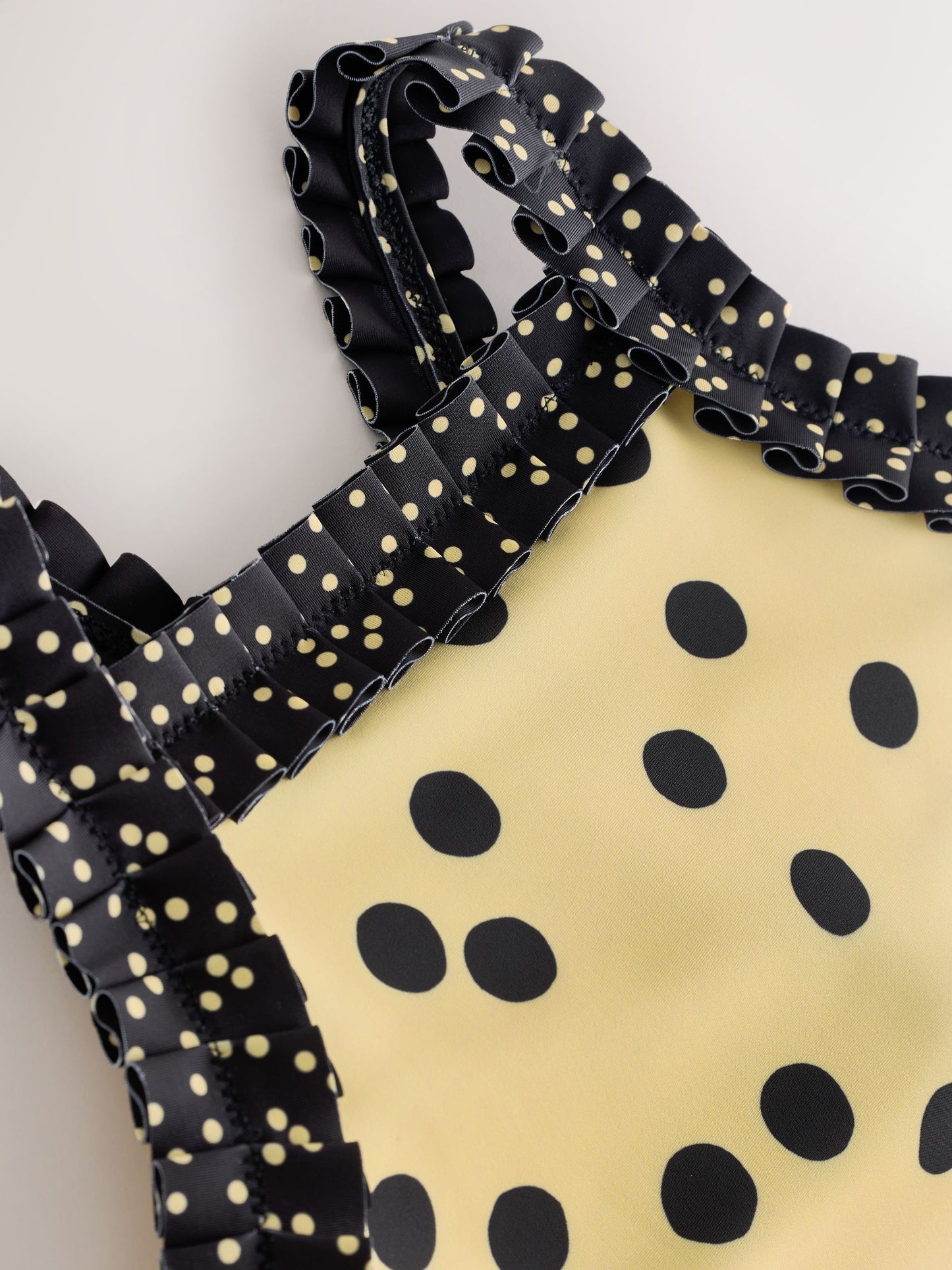 Dsiney Kidz - Yellow/Black Polka Dot Ruffle Swimsuit (3-16yrs) image 7