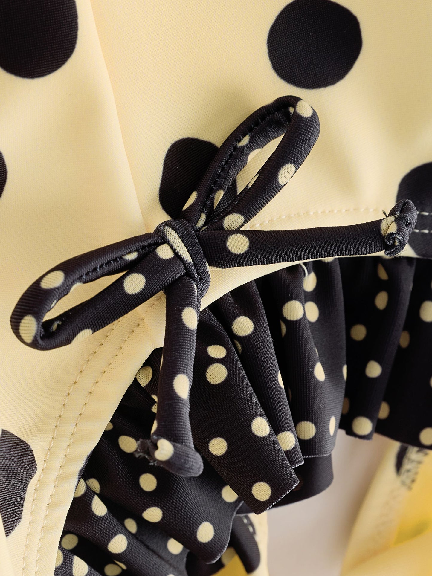Dsiney Kidz - Yellow/Black Polka Dot Ruffle Swimsuit (3-16yrs) image 8