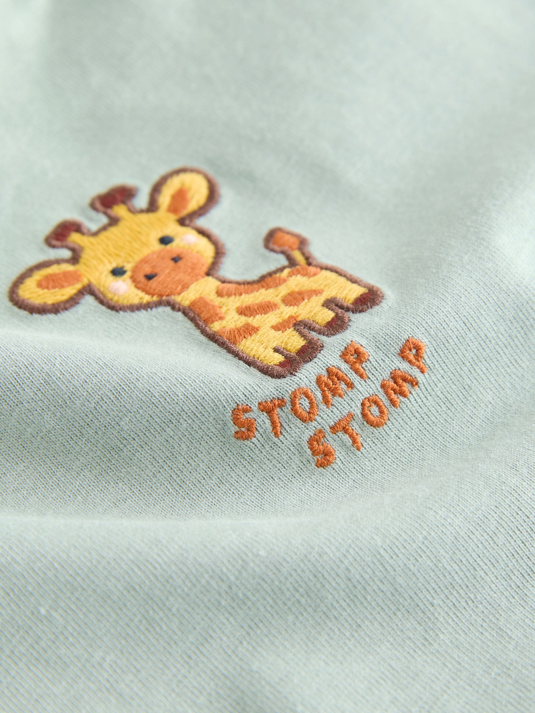 Green Giraffe Short Sleeve Small Graphic T-Shirt (3mths-7yrs) image 4