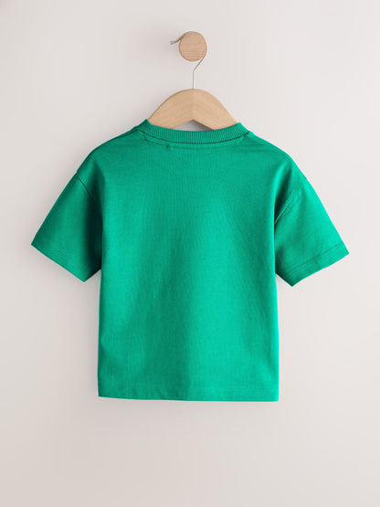 Green Short Sleeve Plain T-Shirt (3mths-7yrs) image 2
