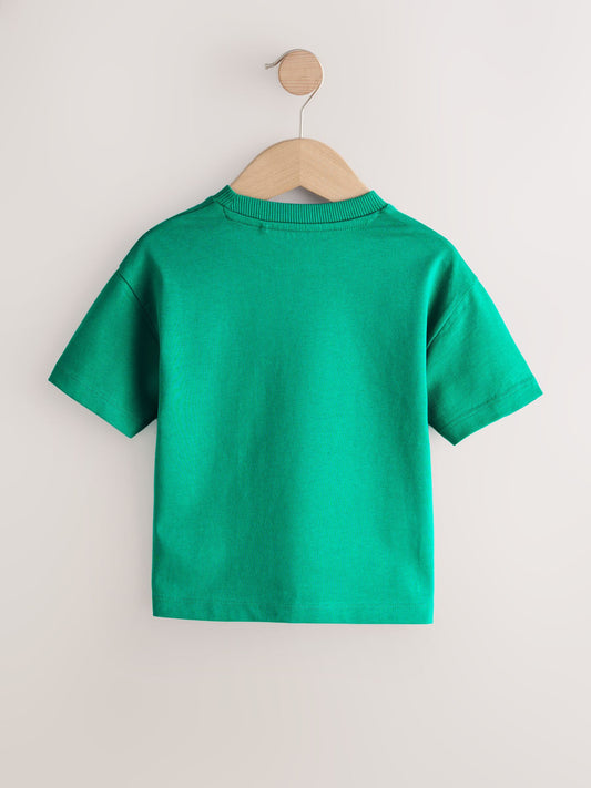 Green Short Sleeve Plain T-Shirt (3mths-7yrs) image 2
