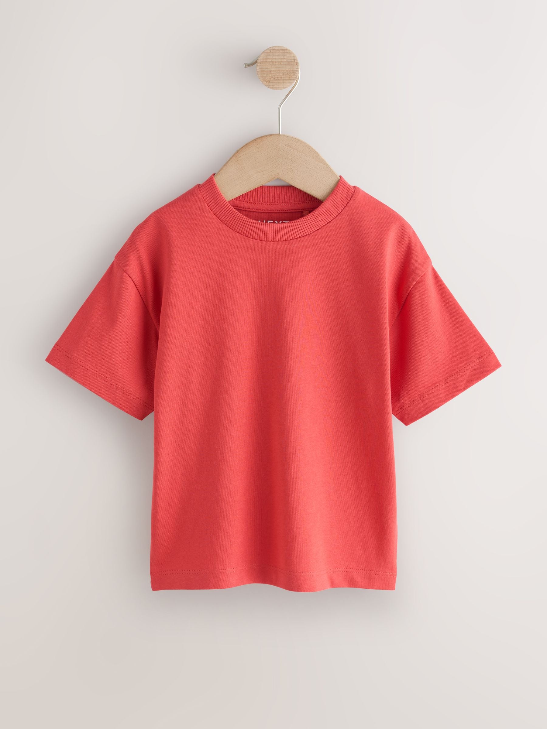 Red Short Sleeve Plain T-Shirt (3mths-7yrs) image 1