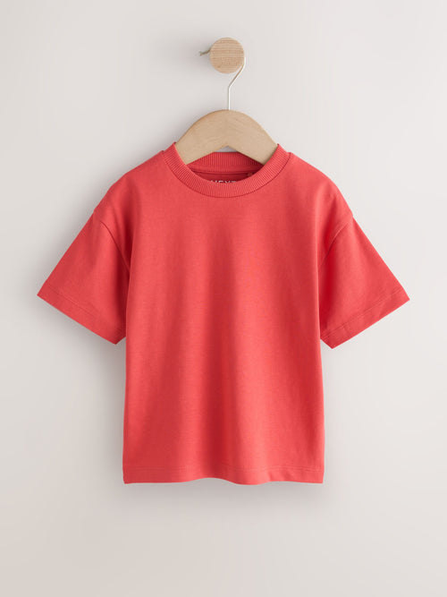 Red Short Sleeve Plain T-Shirt (3mths-7yrs) image 1
