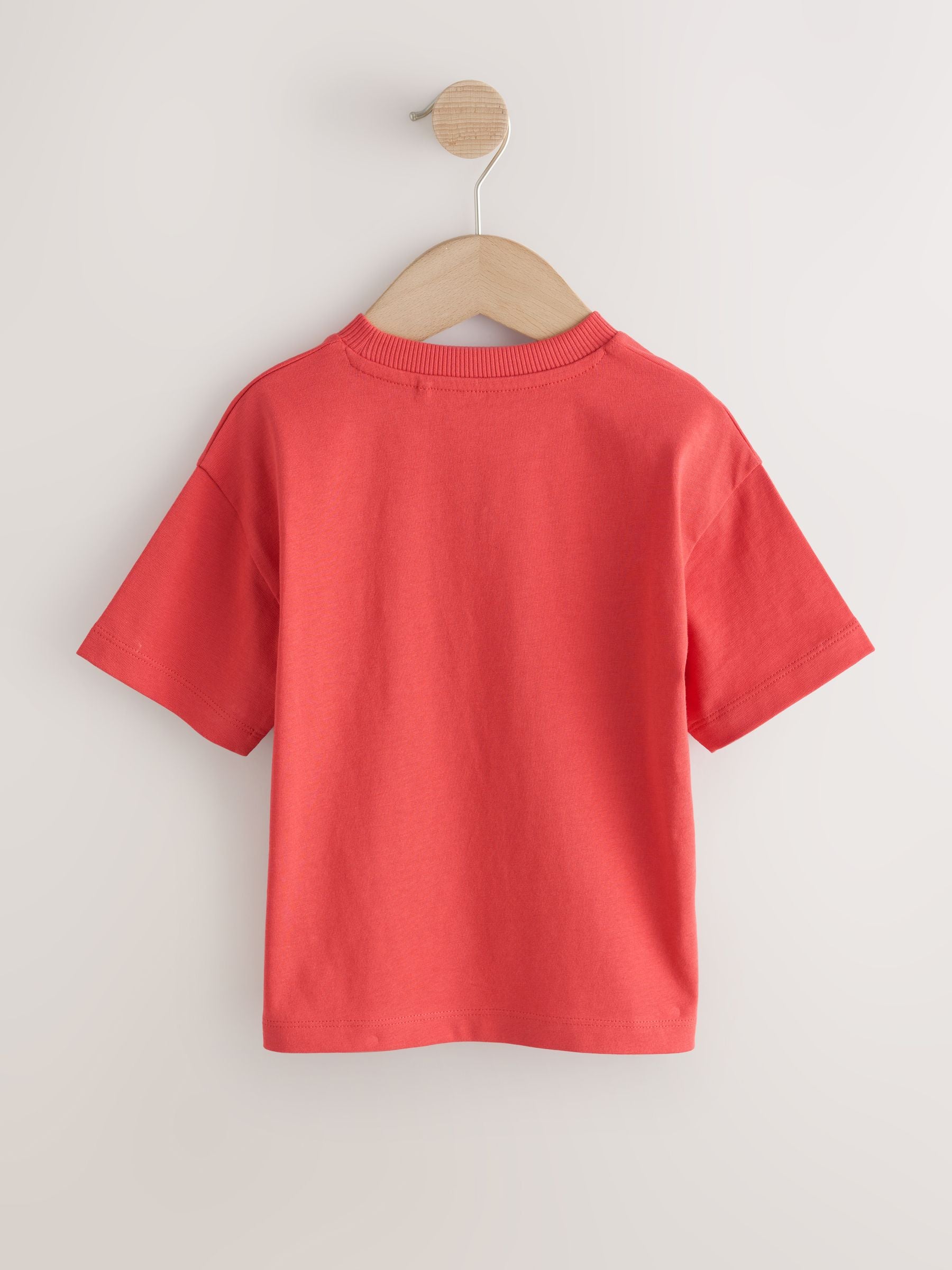 Red Short Sleeve Plain T-Shirt (3mths-7yrs) image 2