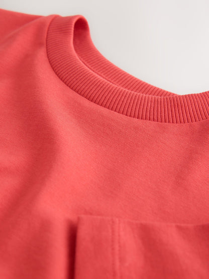 Red Short Sleeve Plain T-Shirt (3mths-7yrs) image 3