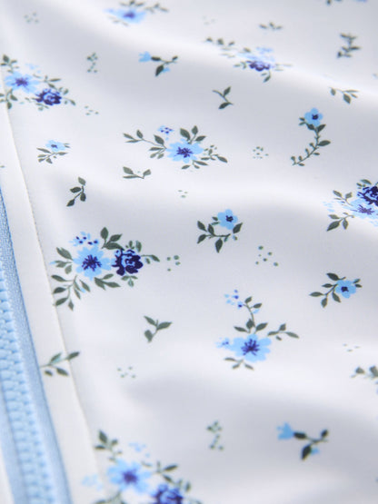 Dsiney Kidz - Blue/White Floral Polka Dot Long Sleeve Sunsafe Swimsuit (3mths-16yrs) image 8
