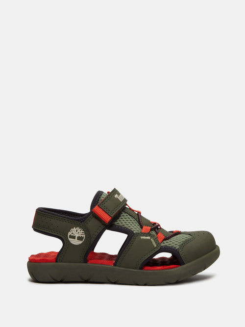 Timberland Dark Green & Red Perkins Row Backstrap Fisherman image 1