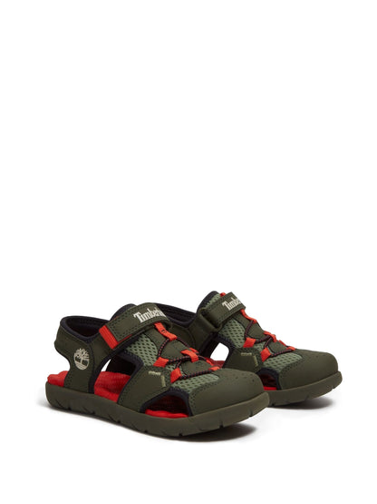 Timberland Dark Green & Red Perkins Row Backstrap Fisherman image 3