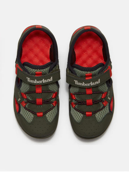 Timberland Dark Green & Red Perkins Row Backstrap Fisherman image 7