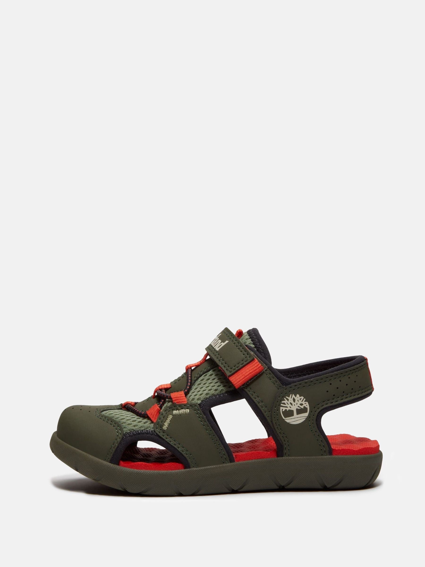 Timberland Dark Green & Red Perkins Row Backstrap Fisherman image 8
