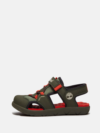 Timberland Dark Green & Red Perkins Row Backstrap Fisherman image 8