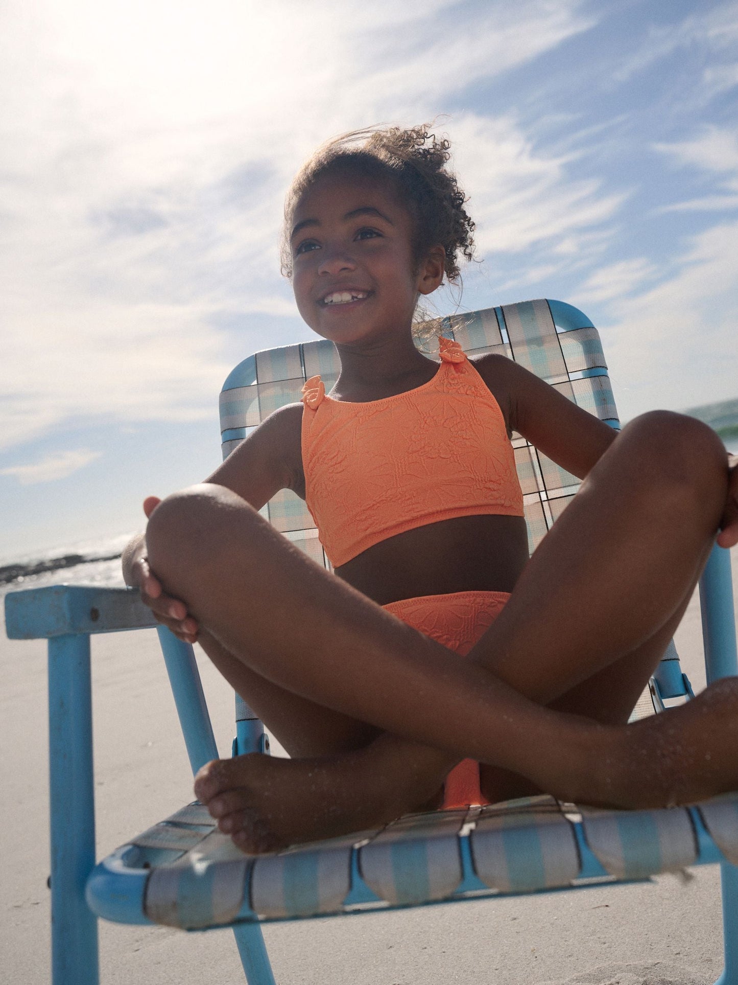 Dsiney Kidz - Orange Floral Texture Bikini (3-16yrs) image 4