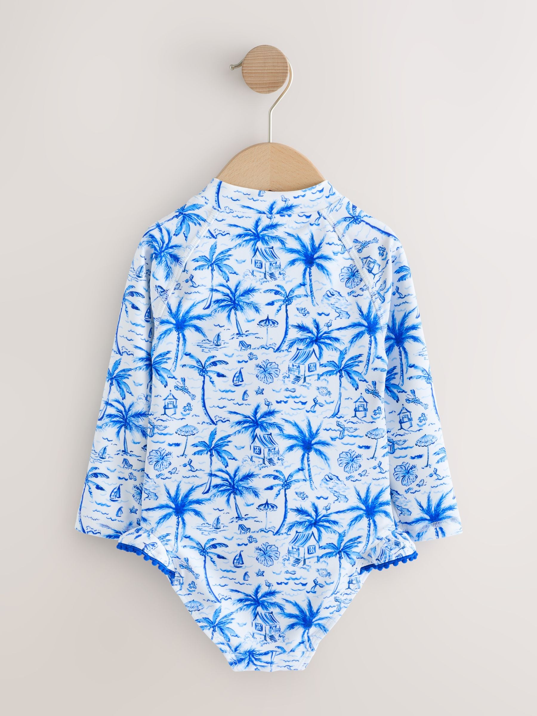 Blue Palm Sunsafe Long Sleeve Swimsuit (3mths-7yrs) image 5