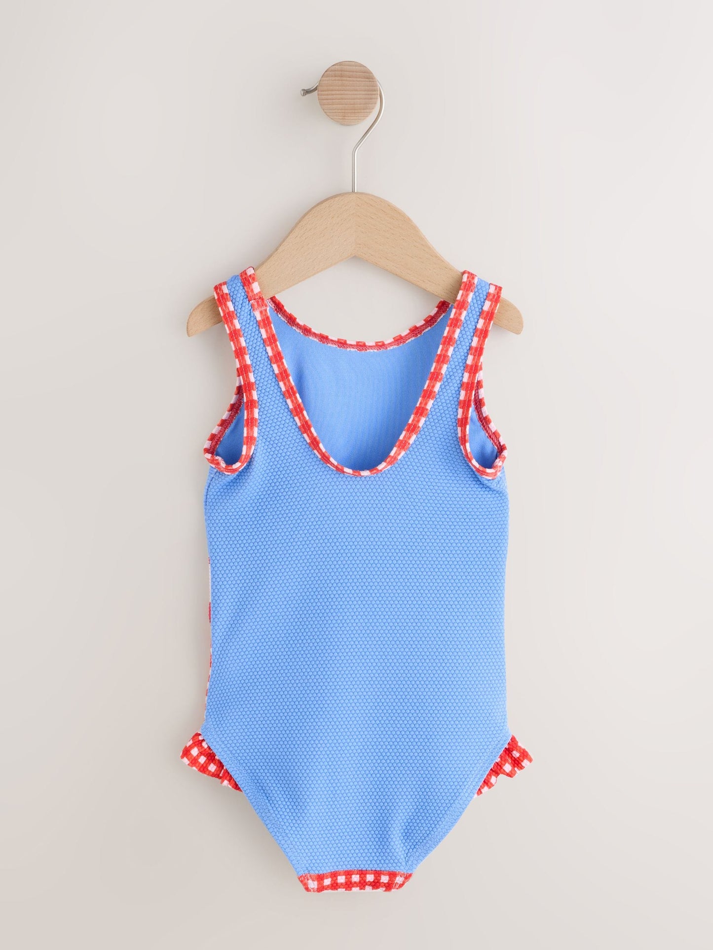 Red/Blue Gingham Picnic Frill Leg Swimsuit (3mths-10yrs) image 7