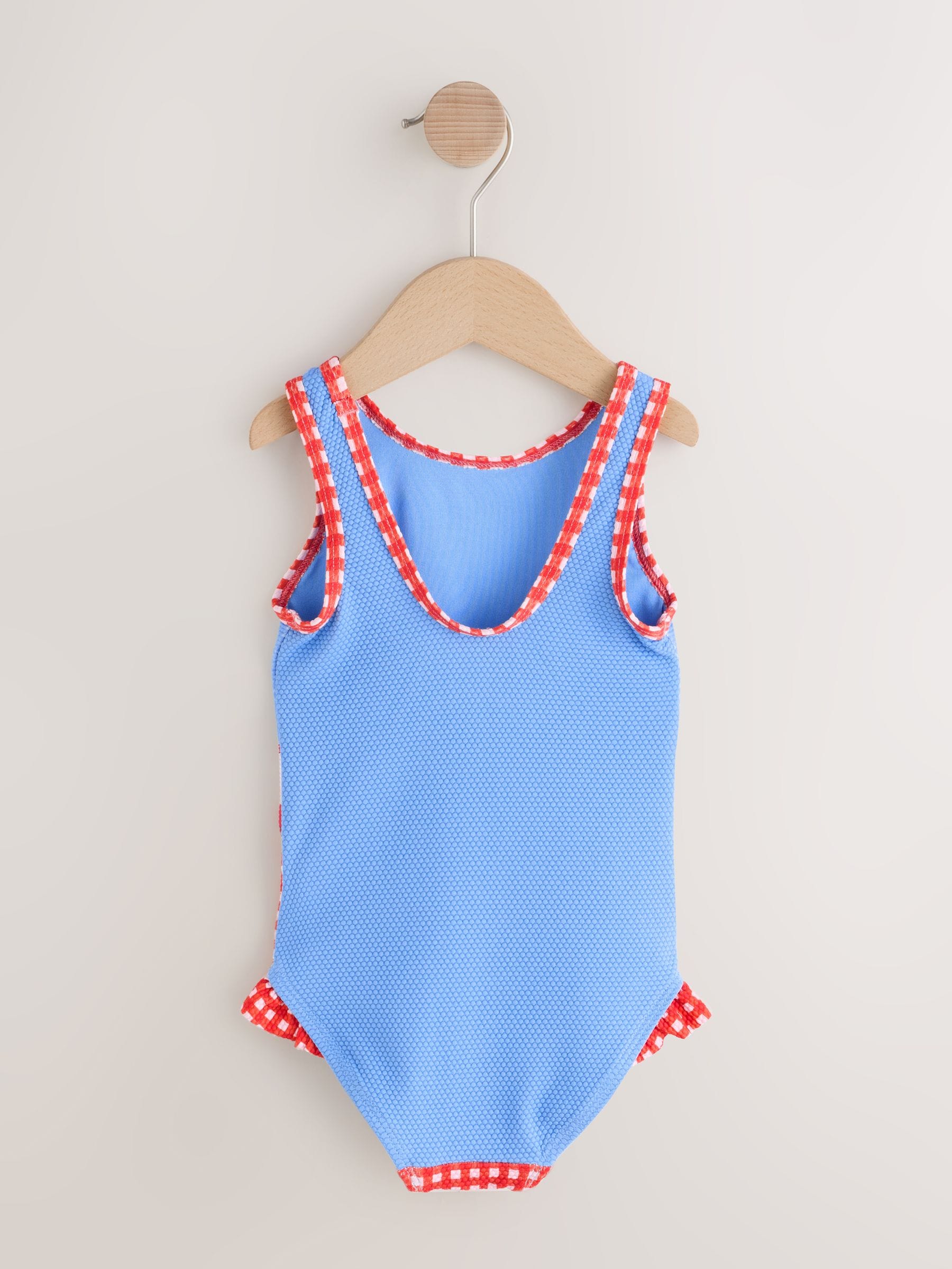 Red/Blue Gingham Picnic Frill Leg Swimsuit (3mths-10yrs) image 7