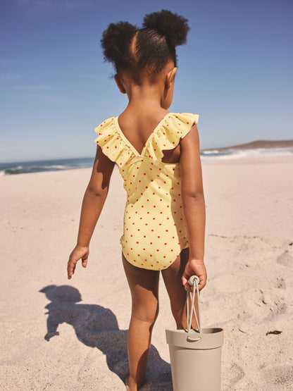 Yellow Apple Polka Dot Frill Swimsuit (3mths-7yrs) image 3