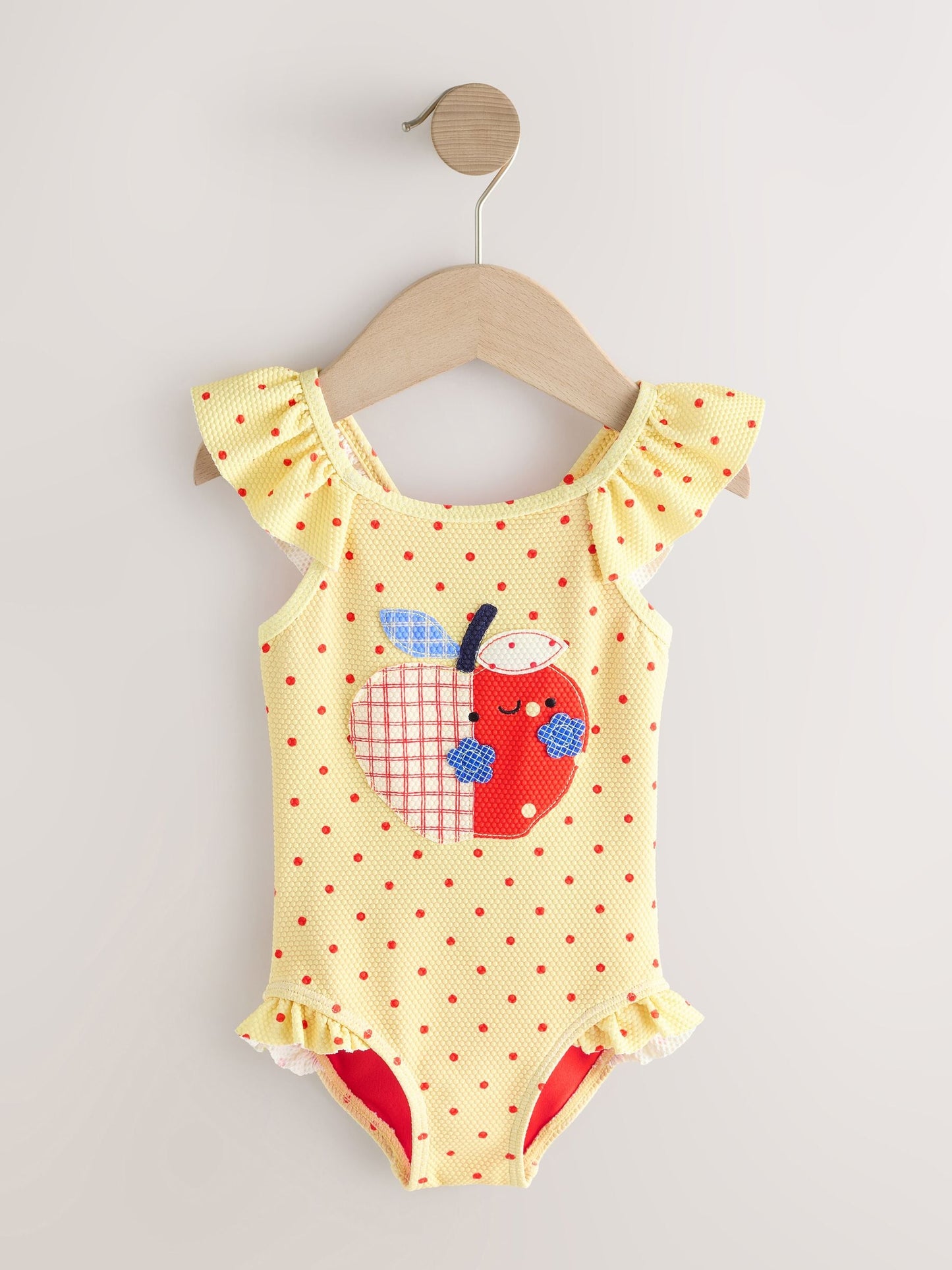 Yellow Apple Polka Dot Frill Swimsuit (3mths-7yrs) image 5