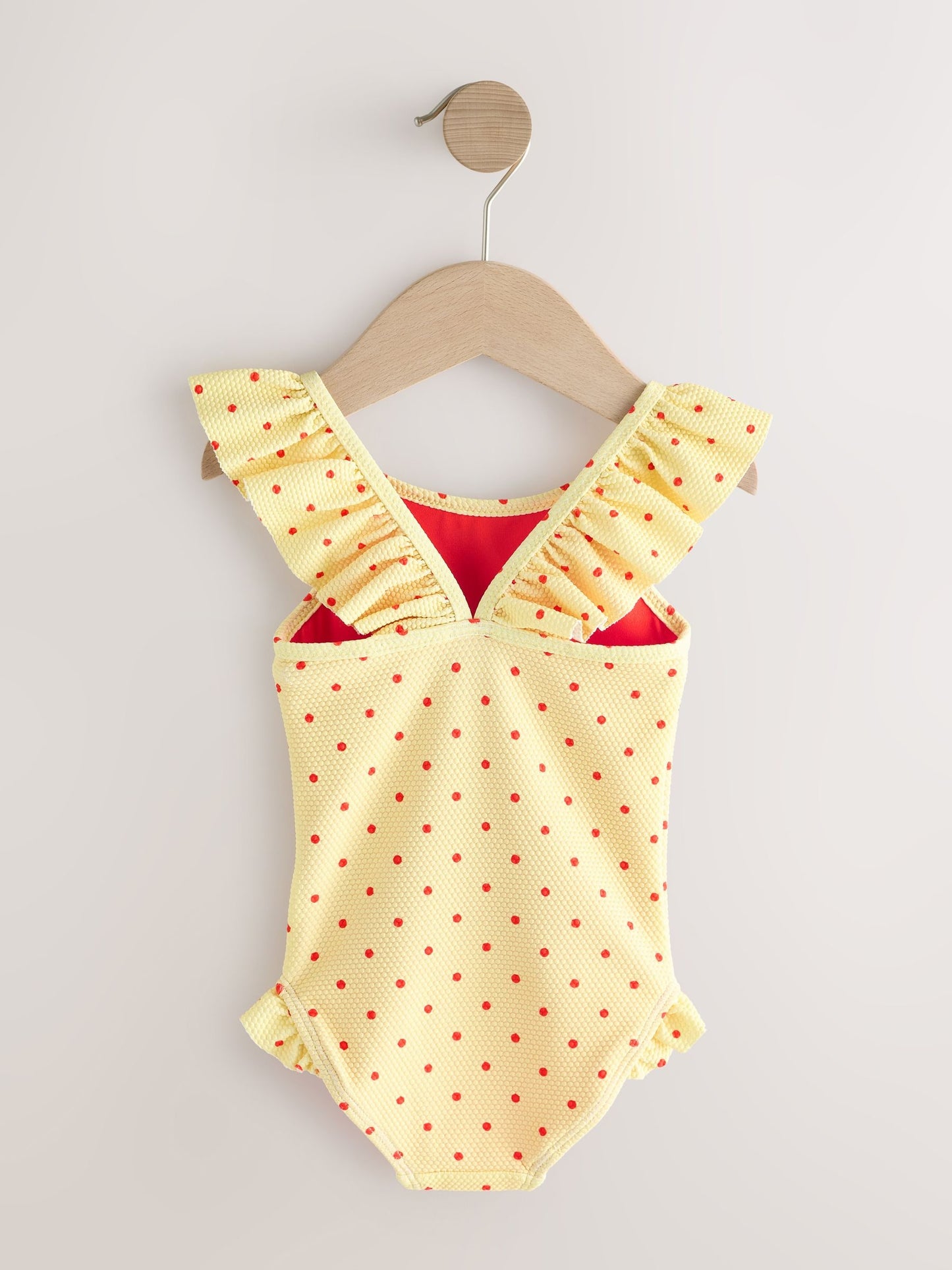 Yellow Apple Polka Dot Frill Swimsuit (3mths-7yrs) image 6