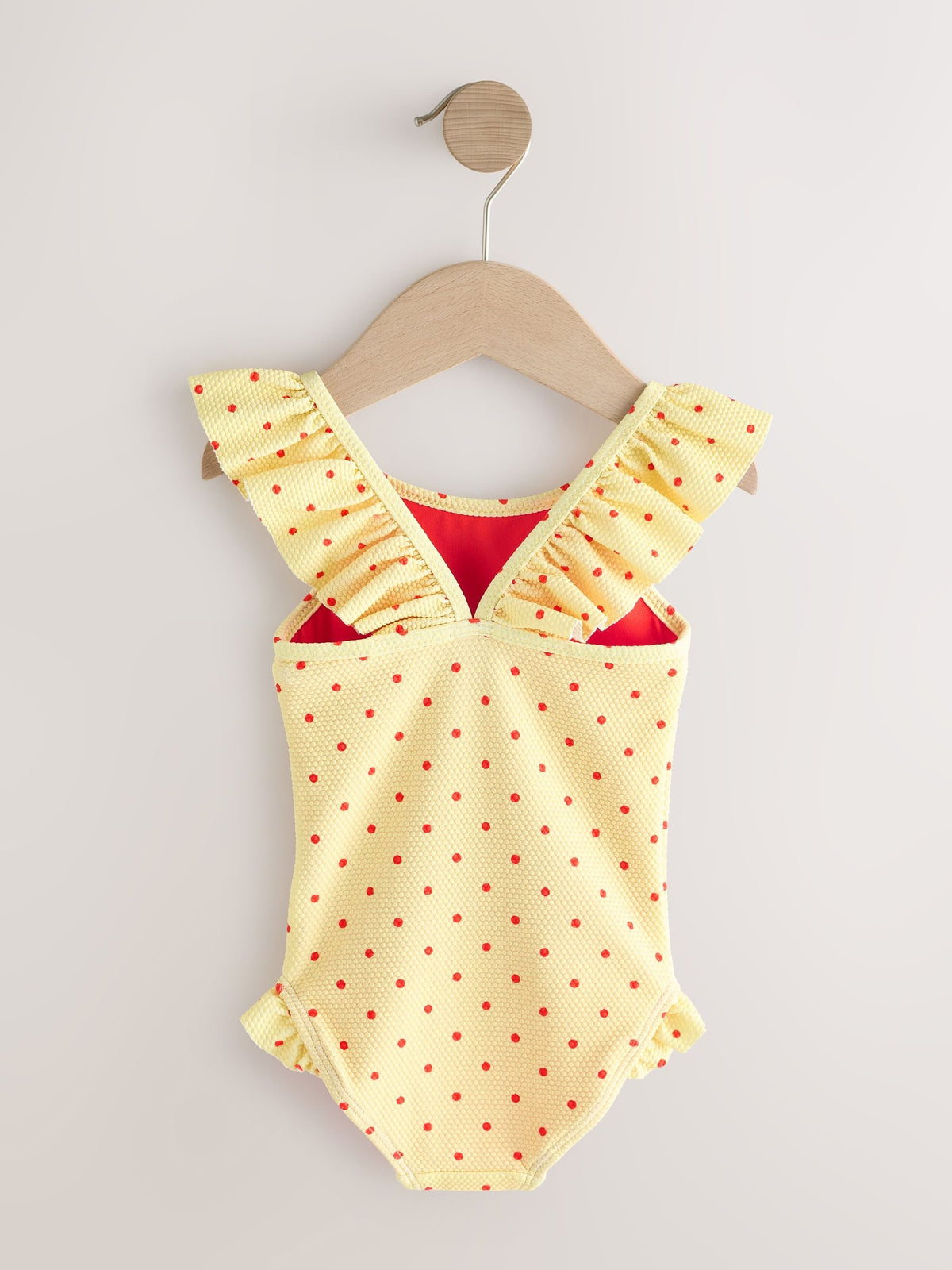 Yellow Apple Polka Dot Frill Swimsuit (3mths-7yrs) image 6