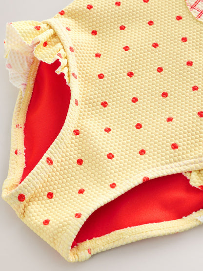 Yellow Apple Polka Dot Frill Swimsuit (3mths-7yrs) image 9