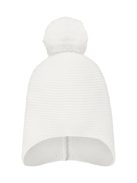 Emile Et Rose White Kenton Knitted Hat With Ear Flaps & Pom-Pom image 2