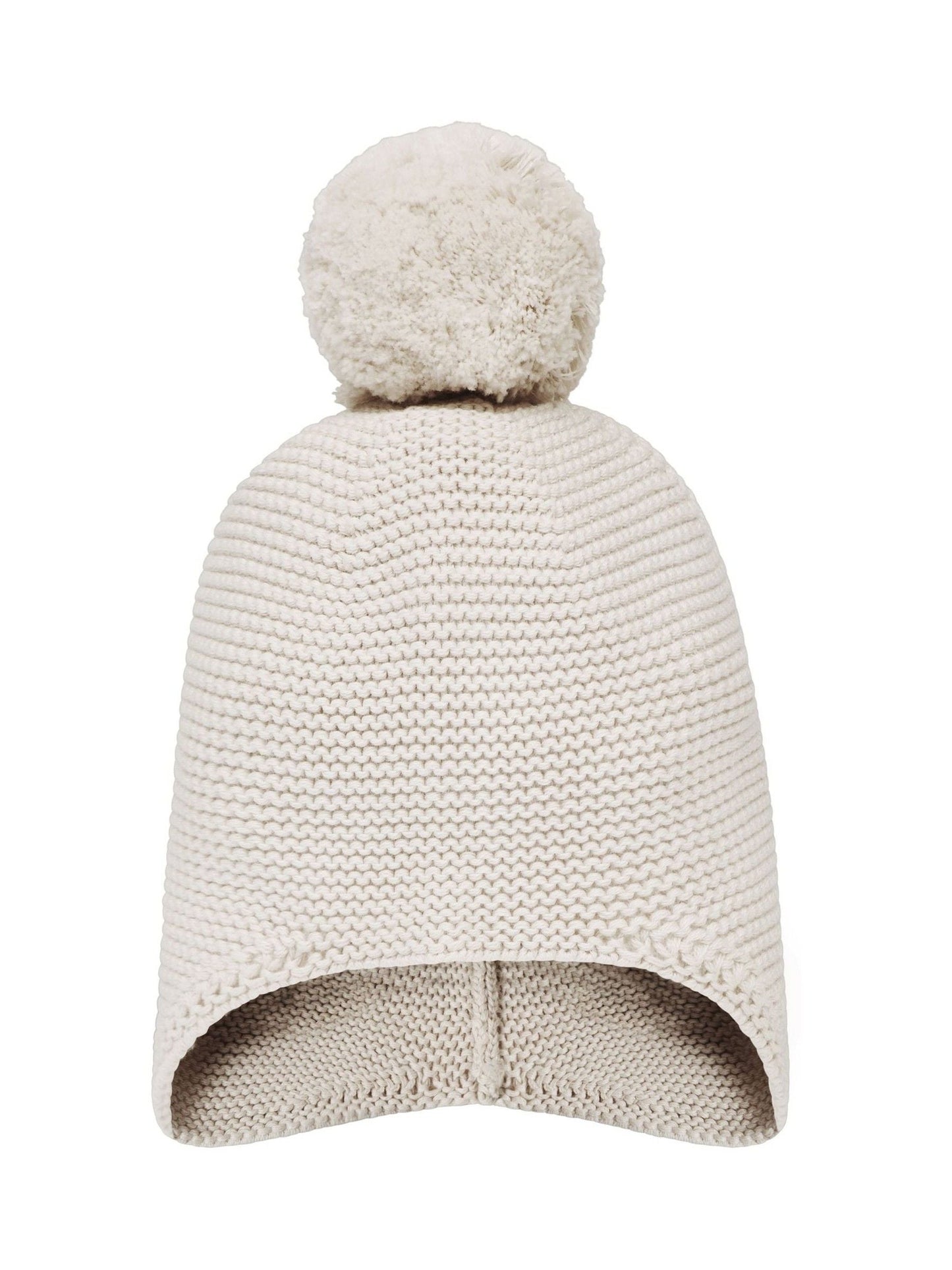 Emile Et Rose Natural Kenton Knitted Hat With Ear Flaps & Pom-Pom image 2