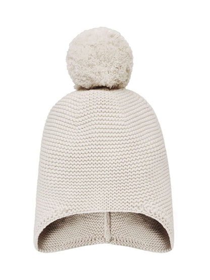Emile Et Rose Natural Kenton Knitted Hat With Ear Flaps & Pom-Pom image 2