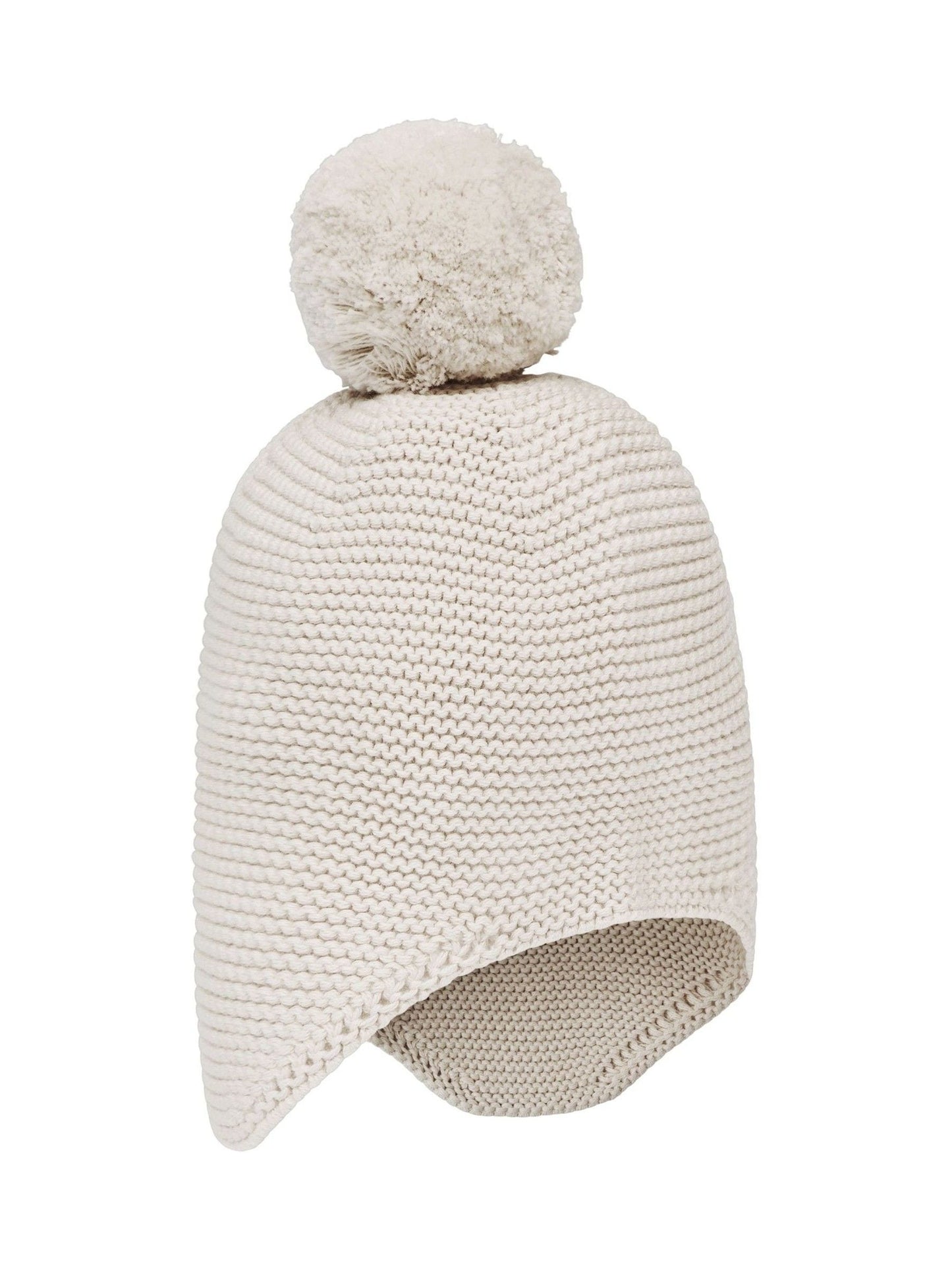 Emile Et Rose Natural Kenton Knitted Hat With Ear Flaps & Pom-Pom image 3