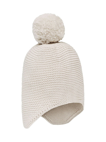 Emile Et Rose Natural Kenton Knitted Hat With Ear Flaps & Pom-Pom image 3
