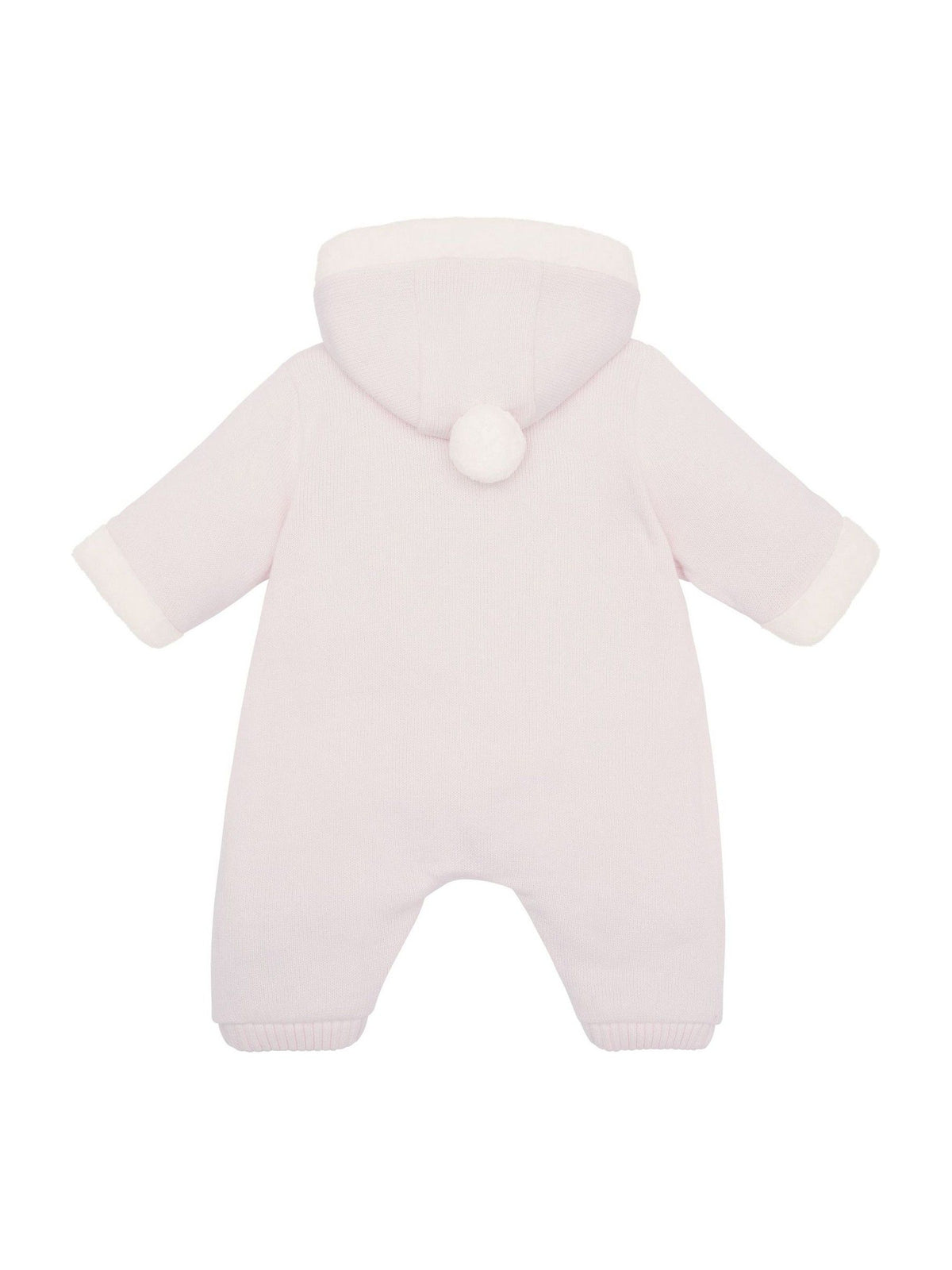 Dsiney Kidz - Emile Et Rose Kirsten Pink Knitted Pramsuit With Fur Trim image 4