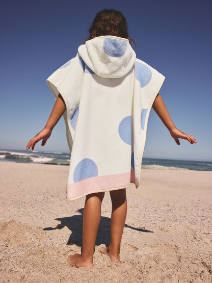 Neutral Polka Dot Slogan Towelling Poncho (9mths-10yrs) image 3