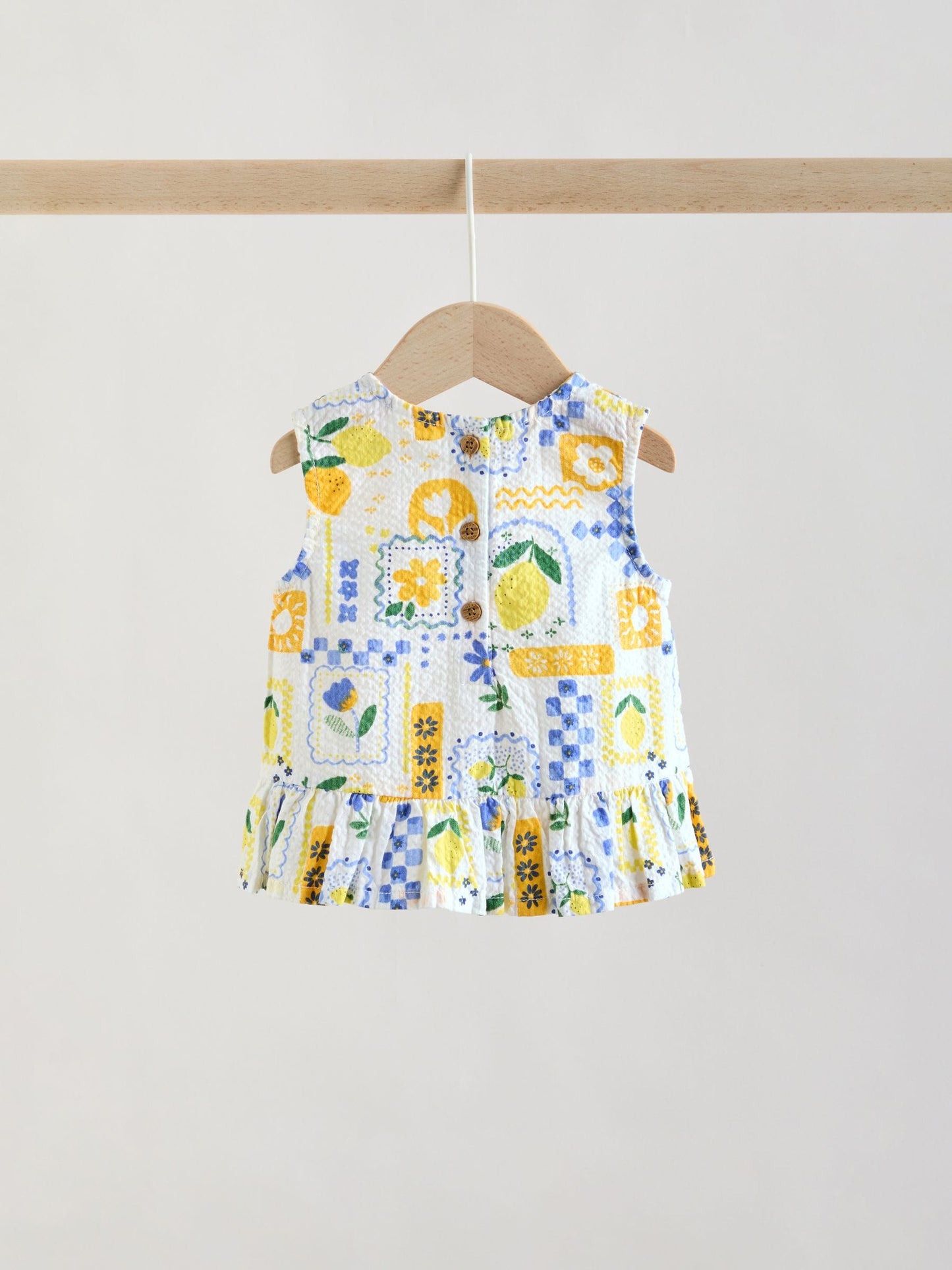 Yellow Lemon Baby Woven Top and Trousers Set 2 Piece (0mths-2yrs) image 5