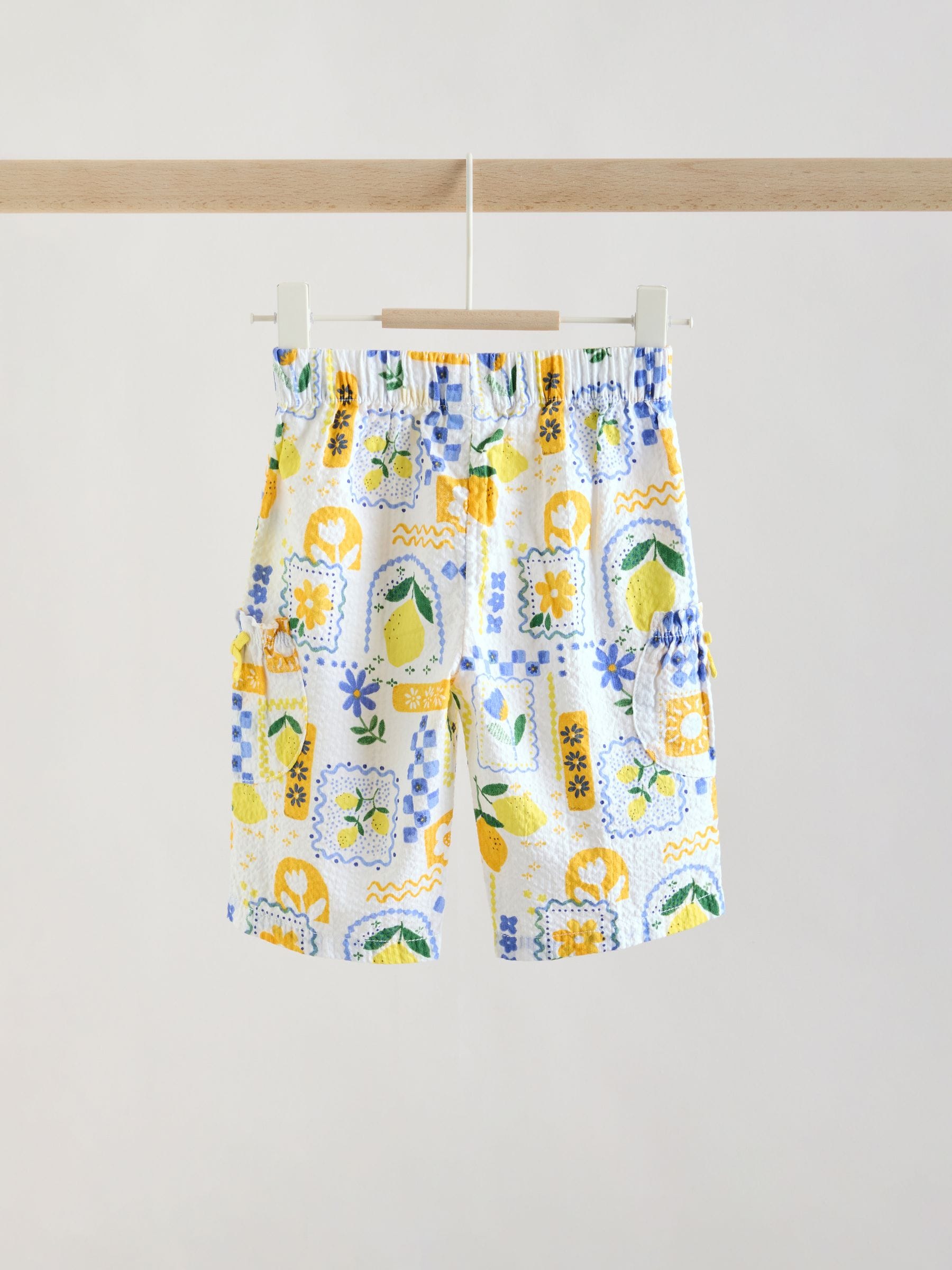 Yellow Lemon Baby Woven Top and Trousers Set 2 Piece (0mths-2yrs) image 6