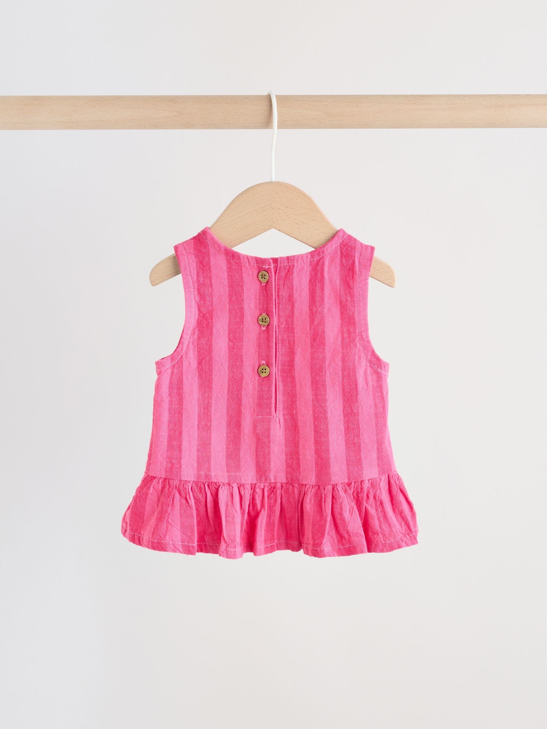 Red Stripe Baby Woven Top and Trousers Set 2 Piece (0mths-2yrs) image 5