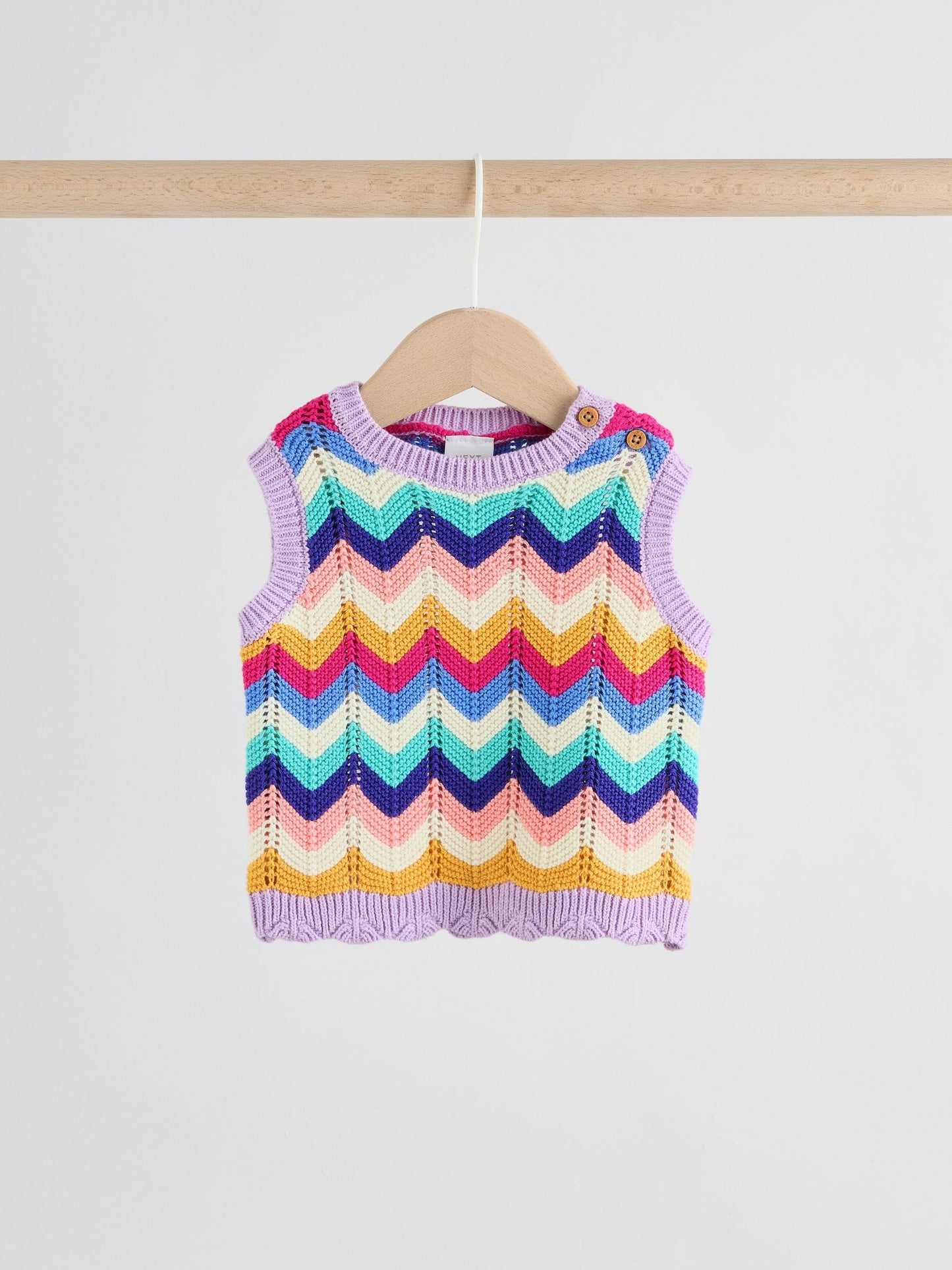 Multi Stripe Knitted Top and Shorts Baby Set 2 Piece (0mths-2yrs) image 6