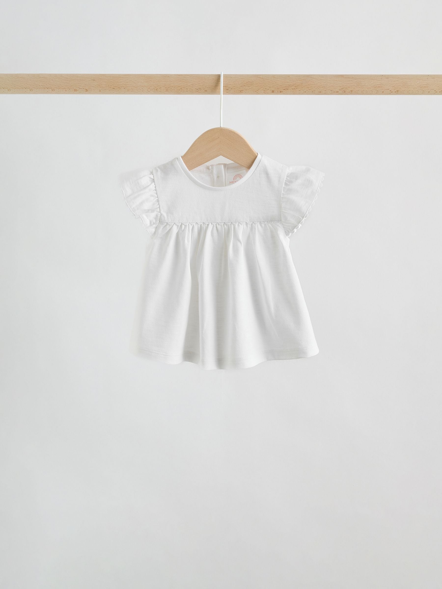 Pink Sage Green and White Short Sleeve Top and Leggings Baby Set 6 Piece (0mths-3yrs) image 4