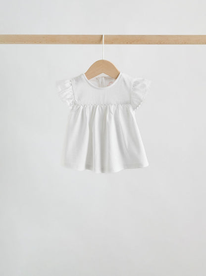 Pink Sage Green and White Short Sleeve Top and Leggings Baby Set 6 Piece (0mths-3yrs) image 4