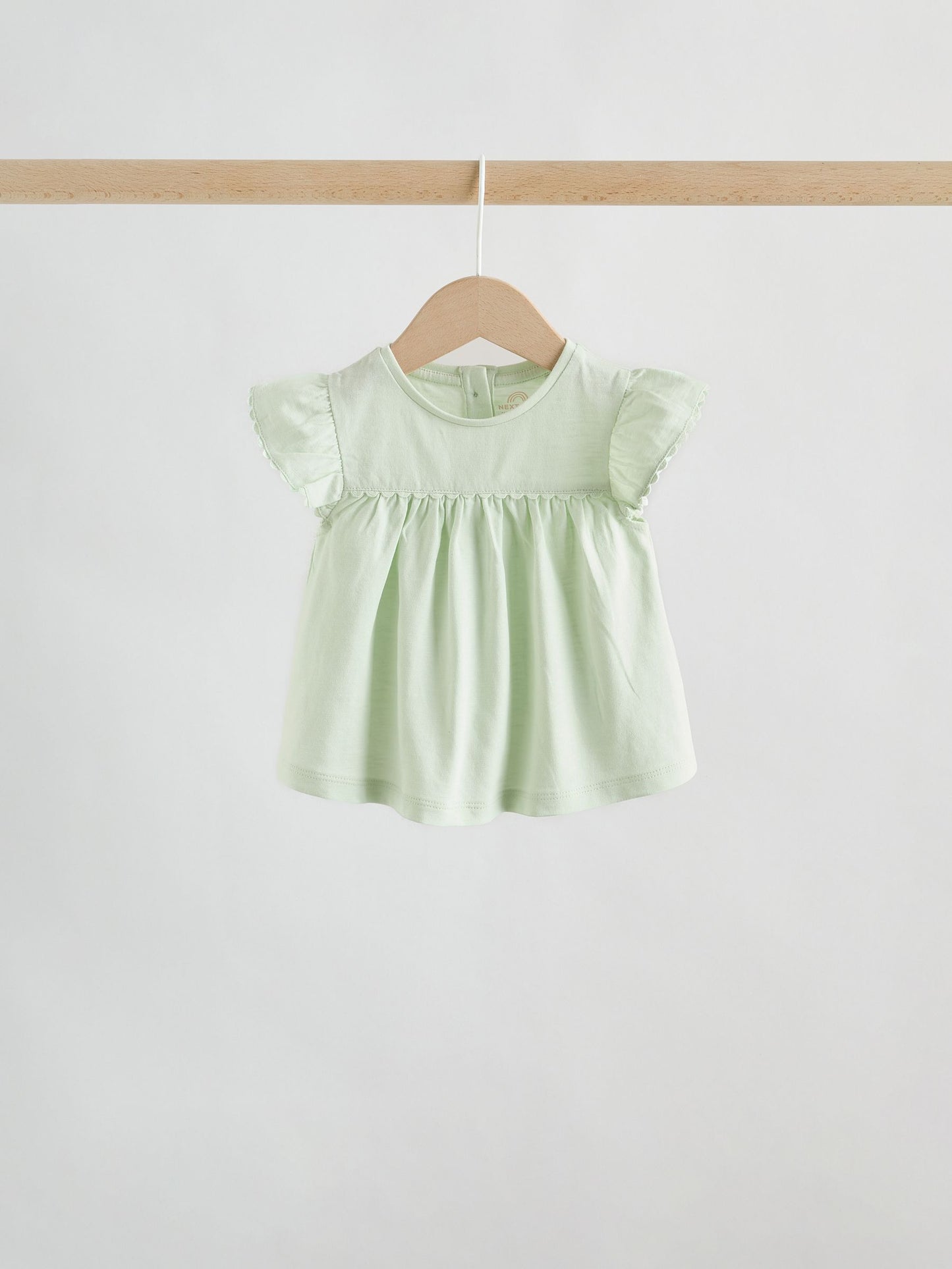 Pink Sage Green and White Short Sleeve Top and Leggings Baby Set 6 Piece (0mths-3yrs) image 6