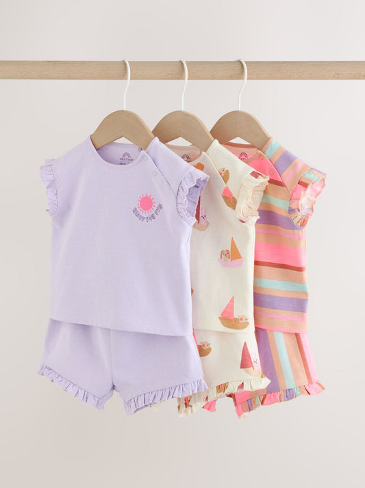 Bright Summer Short Sleeve Top and Shorts Baby Set 6 Piece (0mths-2yrs) image 1