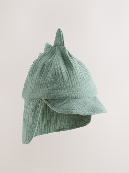 Green/Neutral Dino Legionnaire Baby Hat 2 Pack (0mths-2yrs) image 4