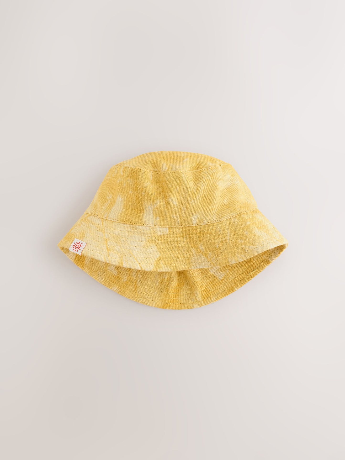 Orange Embroidered and Yellow Tie Dye Baby Bucket Hats 2 Pack image 3