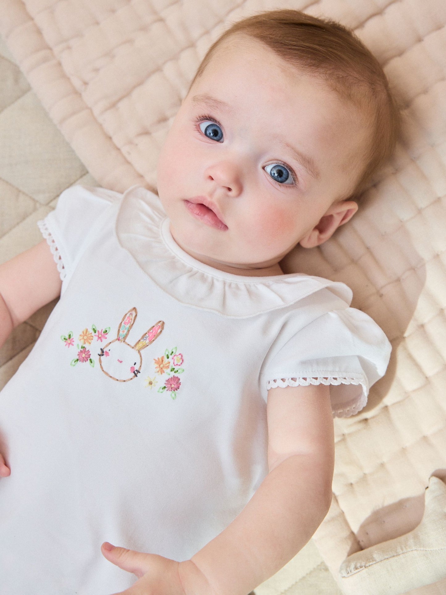 White Bunny Short Sleeve Baby Top and Short Set 2 Piece (0mths-2yrs) image 5