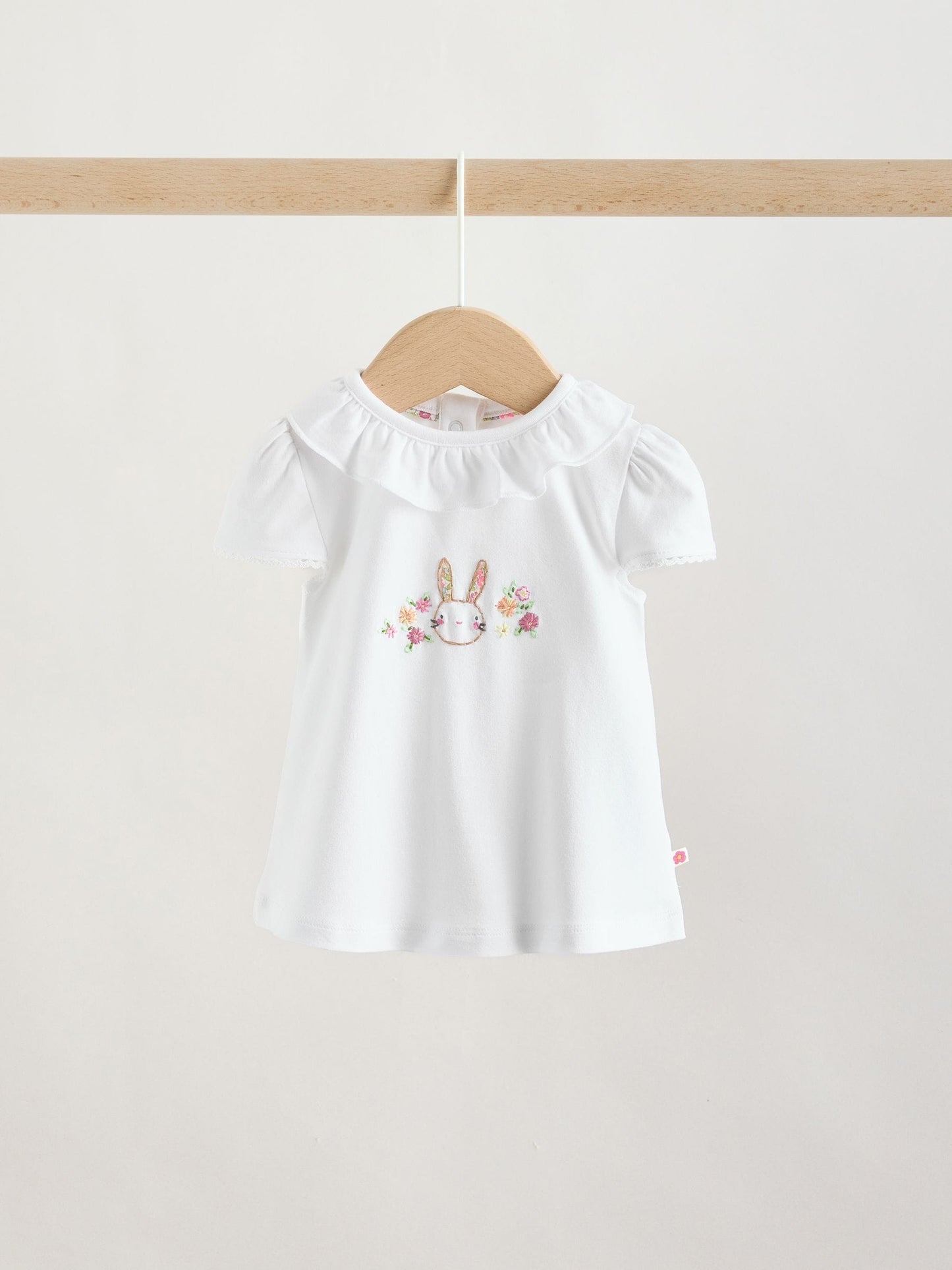 White Bunny Short Sleeve Baby Top and Short Set 2 Piece (0mths-2yrs) image 8