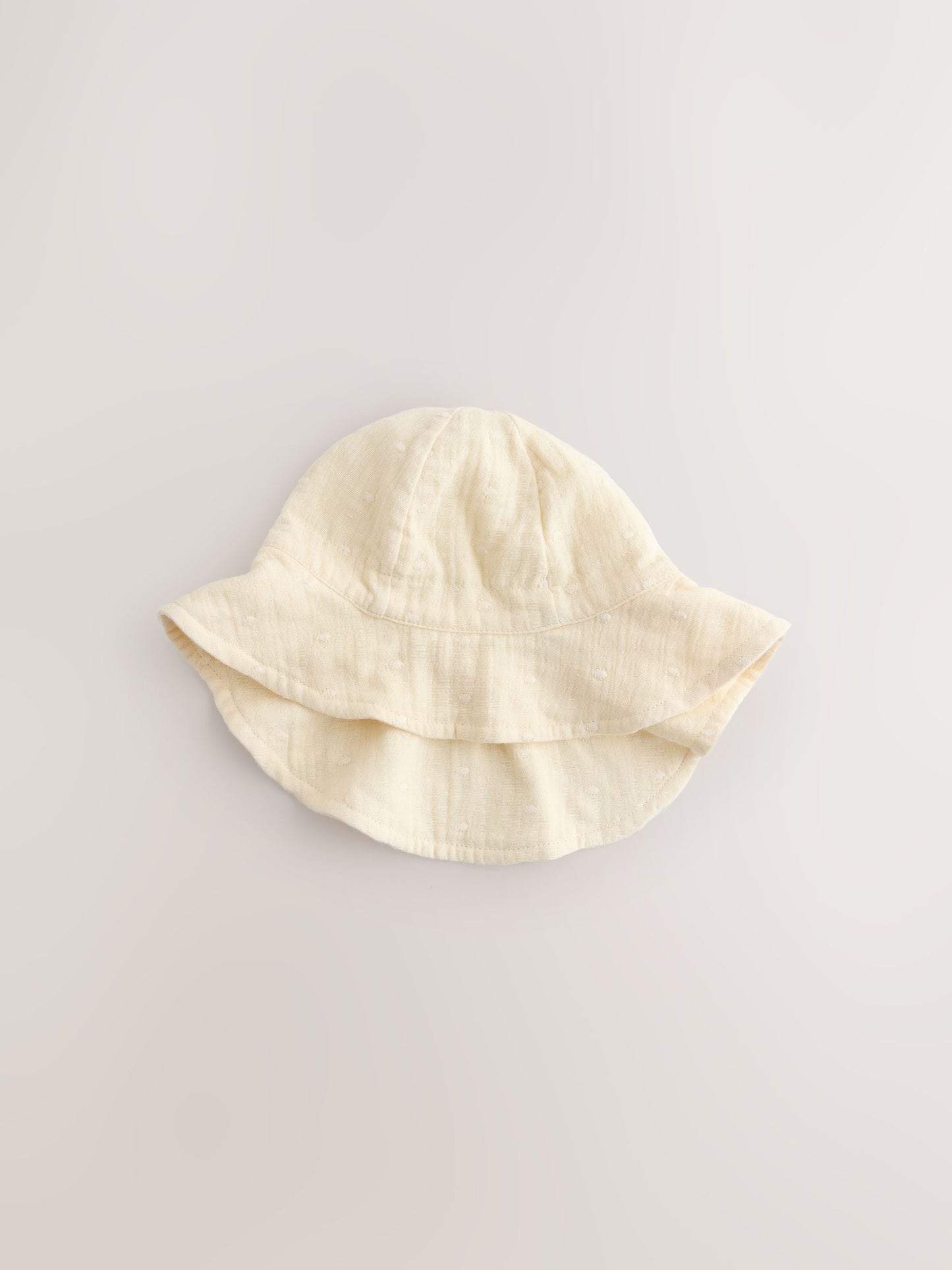 Pink and Beige Woven Baby Bucket Hats 2 Pack (0mths-2yrs) image 2