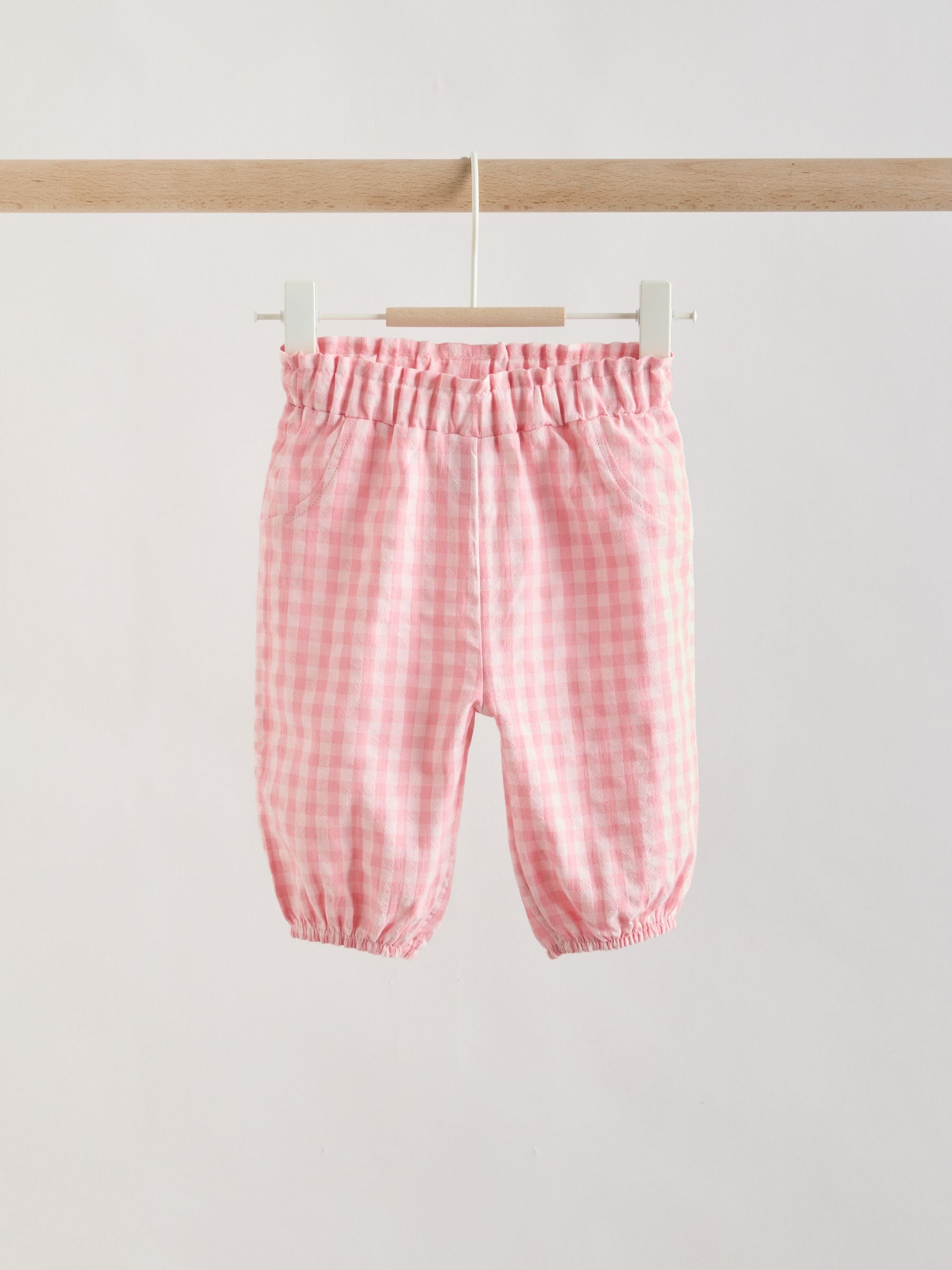 White Pink Bunny Short Sleeve Baby Tops and Wide Leg Leggings Set 2 Piece (0mths-2yrs) image 7