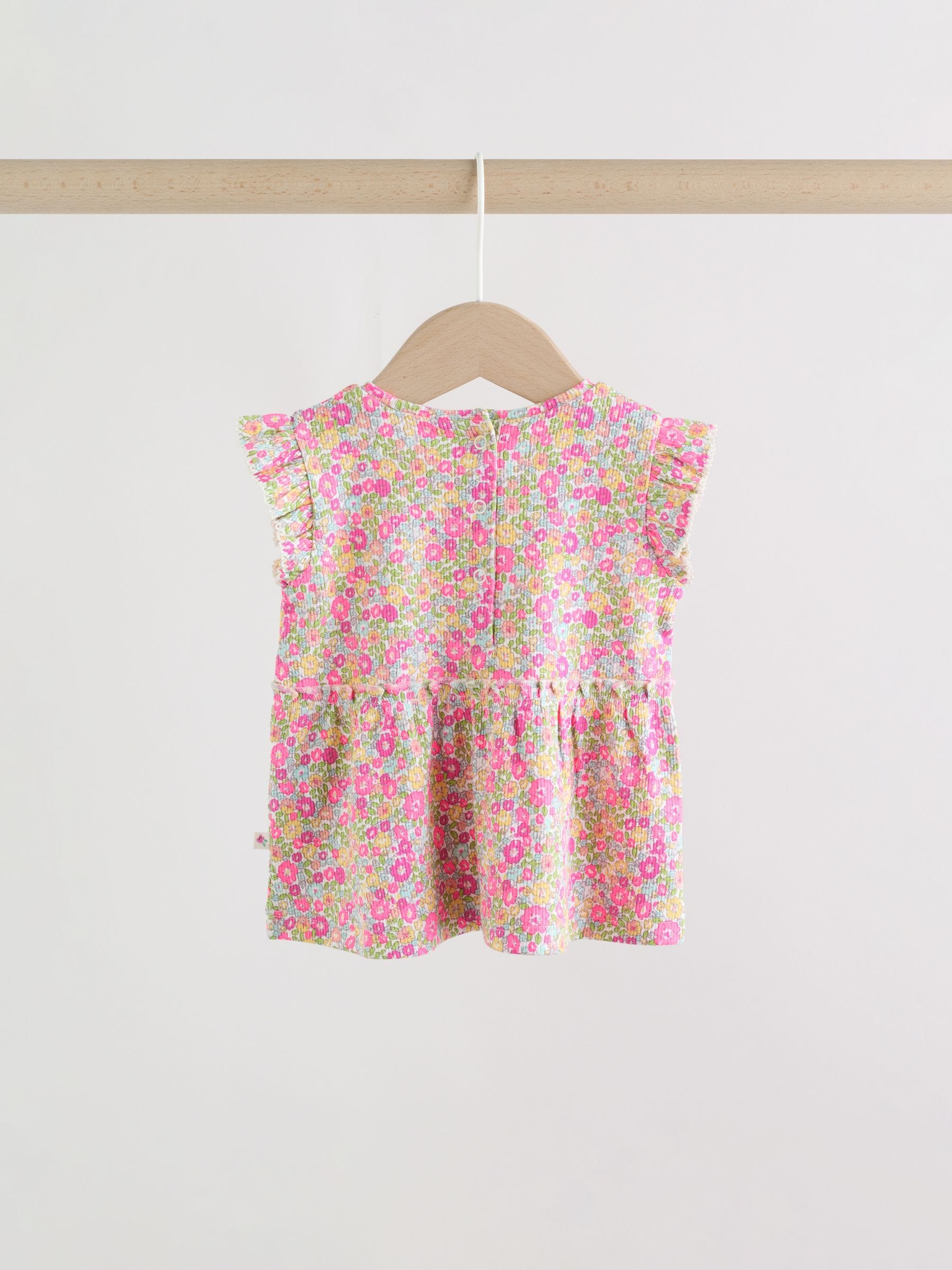 Pink Flower Rib Top and Leggings Baby Set 2 Piece (0mths-2yrs) image 3