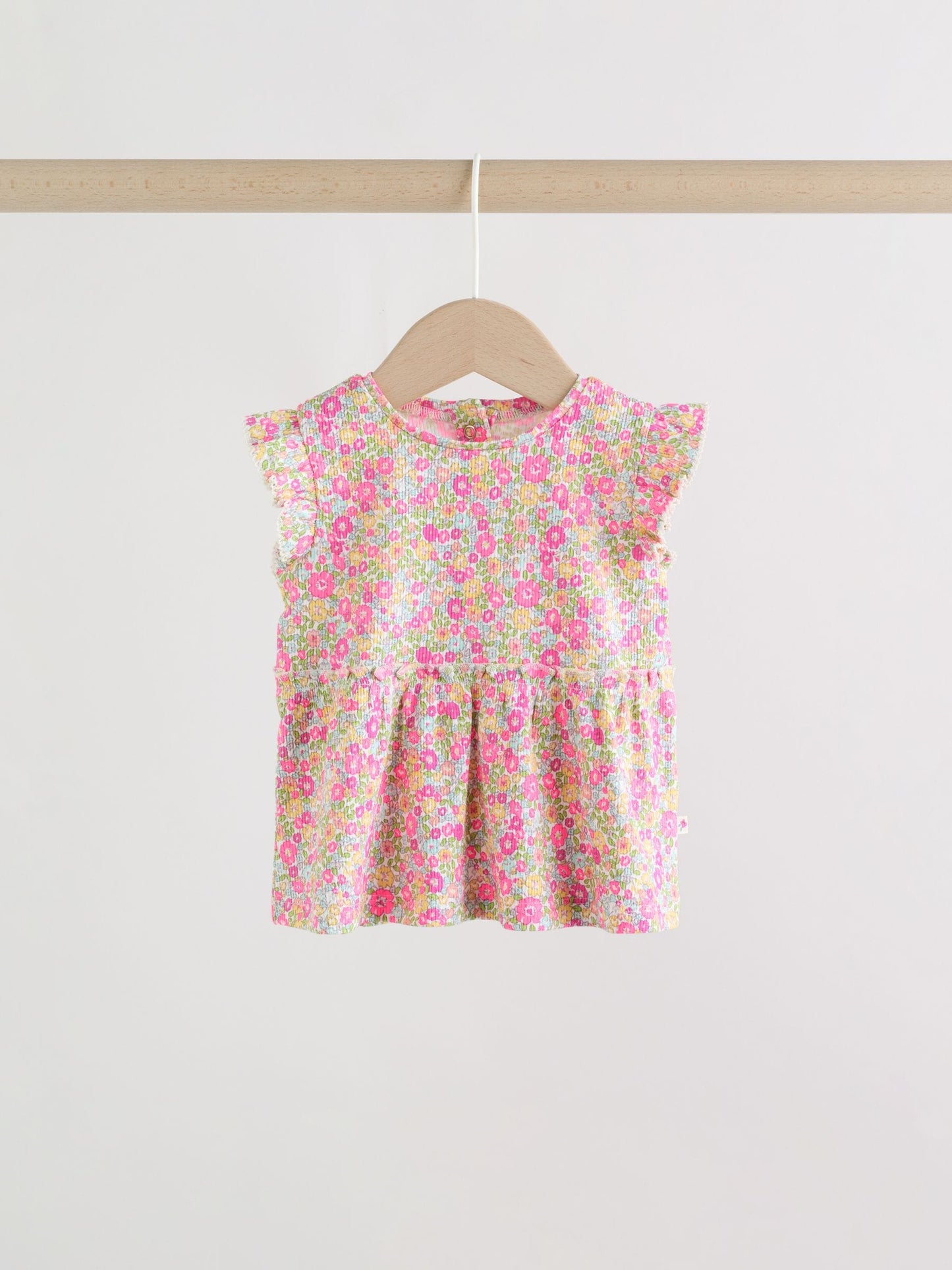 Pink Flower Rib Top and Leggings Baby Set 2 Piece (0mths-2yrs) image 5